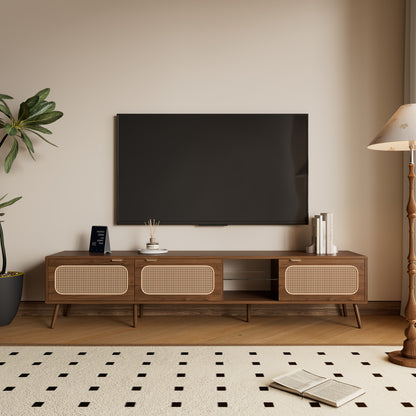 78' TV Stand for 75/80/85 inch TV, Console with Ample Storage for Living Room, Bedroom, Entertainment Center with Open Shelf