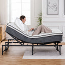 COMHOMA Electric Adjustable Bed Frame with Independent Head and Foot Incline B102