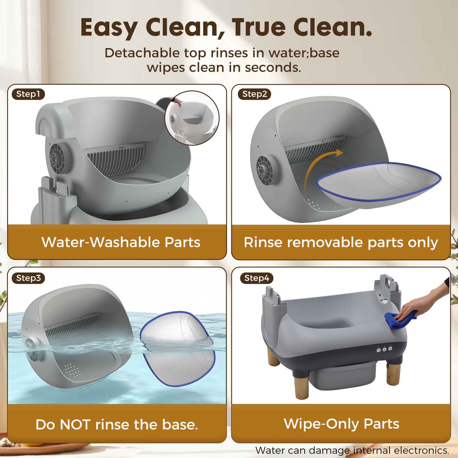 COMHOMA® Self Cleaning | Open Top Cat Automatic Litter Box, APP Control and Weight Monitoring