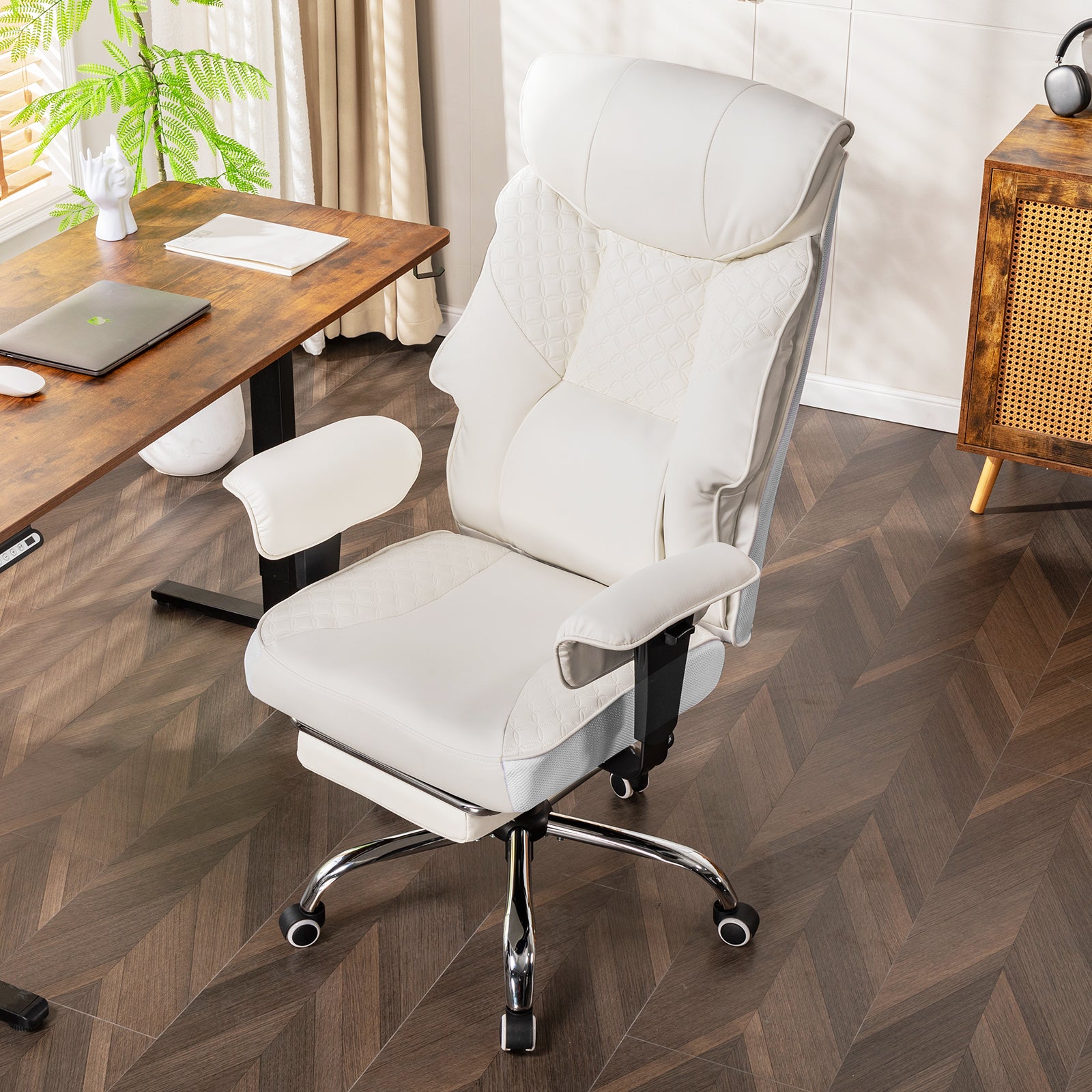 COMHOMA Big and Tall Office Chair 400lbs, 90°-150° Recline CH810