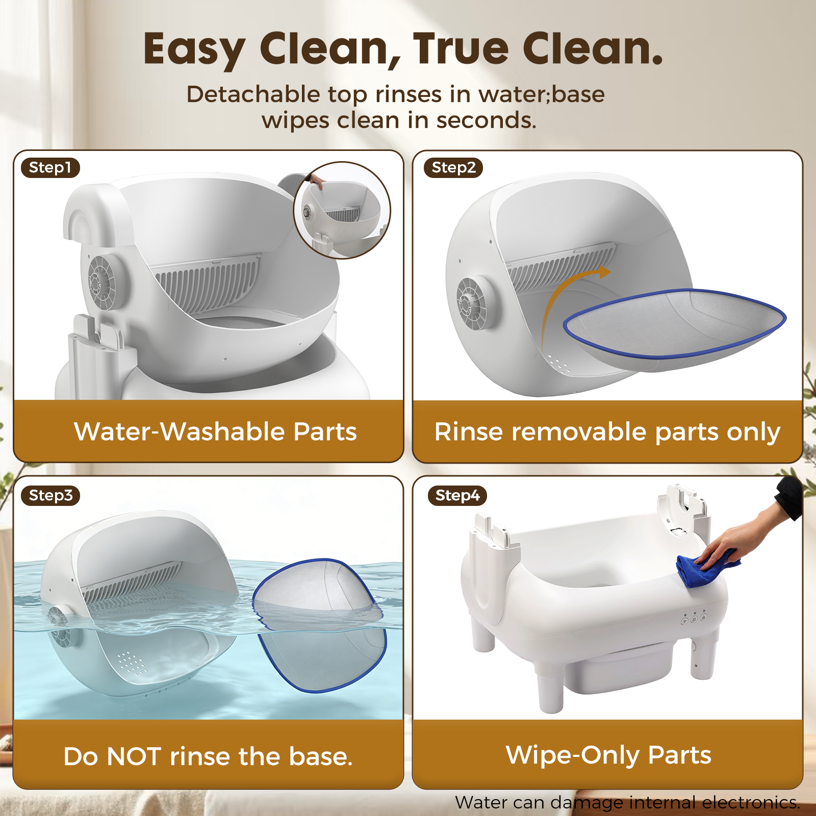 COMHOMA® Self Cleaning | Open Top Cat Automatic Litter Box, APP Control and Weight Monitoring