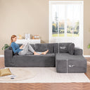 COMHOMA Modular Sectional Couch with L/R-Shape Chaise, Corduroy Upholstery & No Assembly Required B10