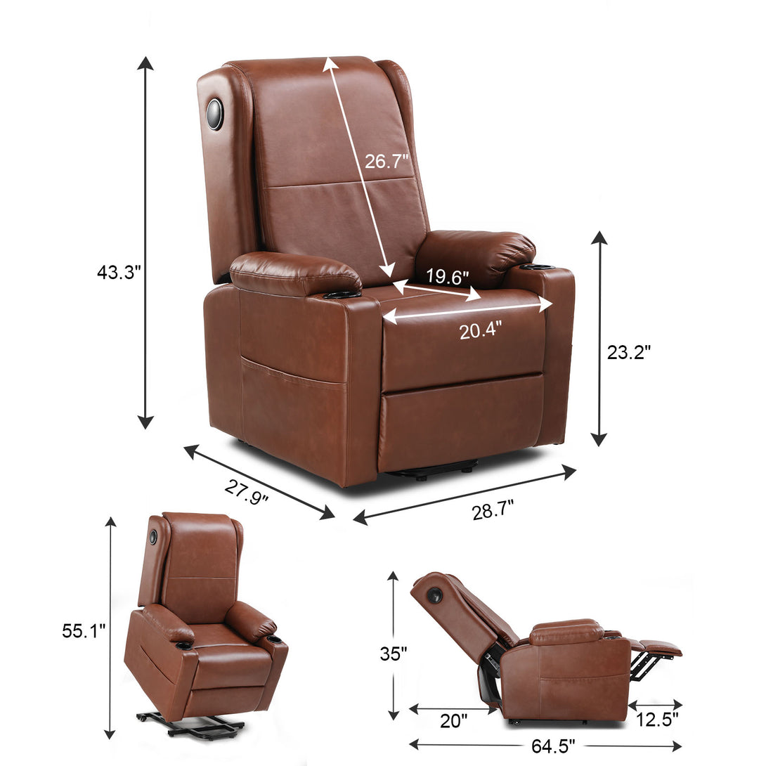 COMHOMA Power Lift Recliner Chair with Bluetooth Speakers-GB-MPLR-02