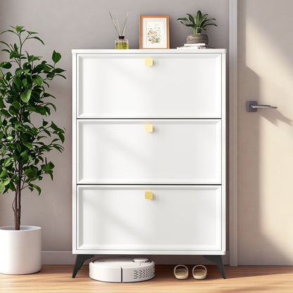 COMHOMA Shoe Storage Cabinet with 3  Flip Drawers
