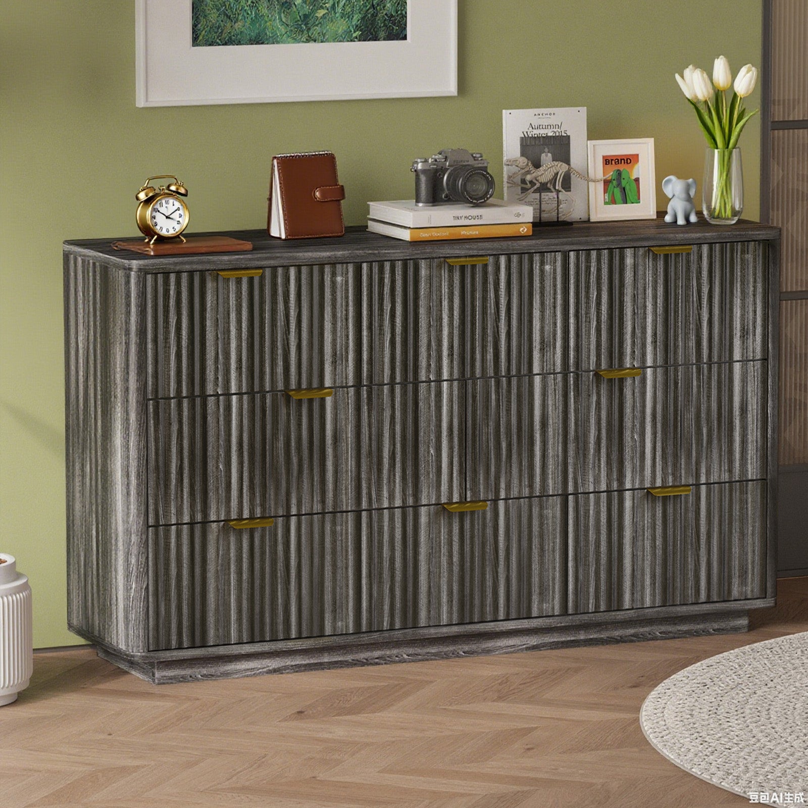 COMHOMA Buffet Sideboard Cabinet with 6/8 Drawers