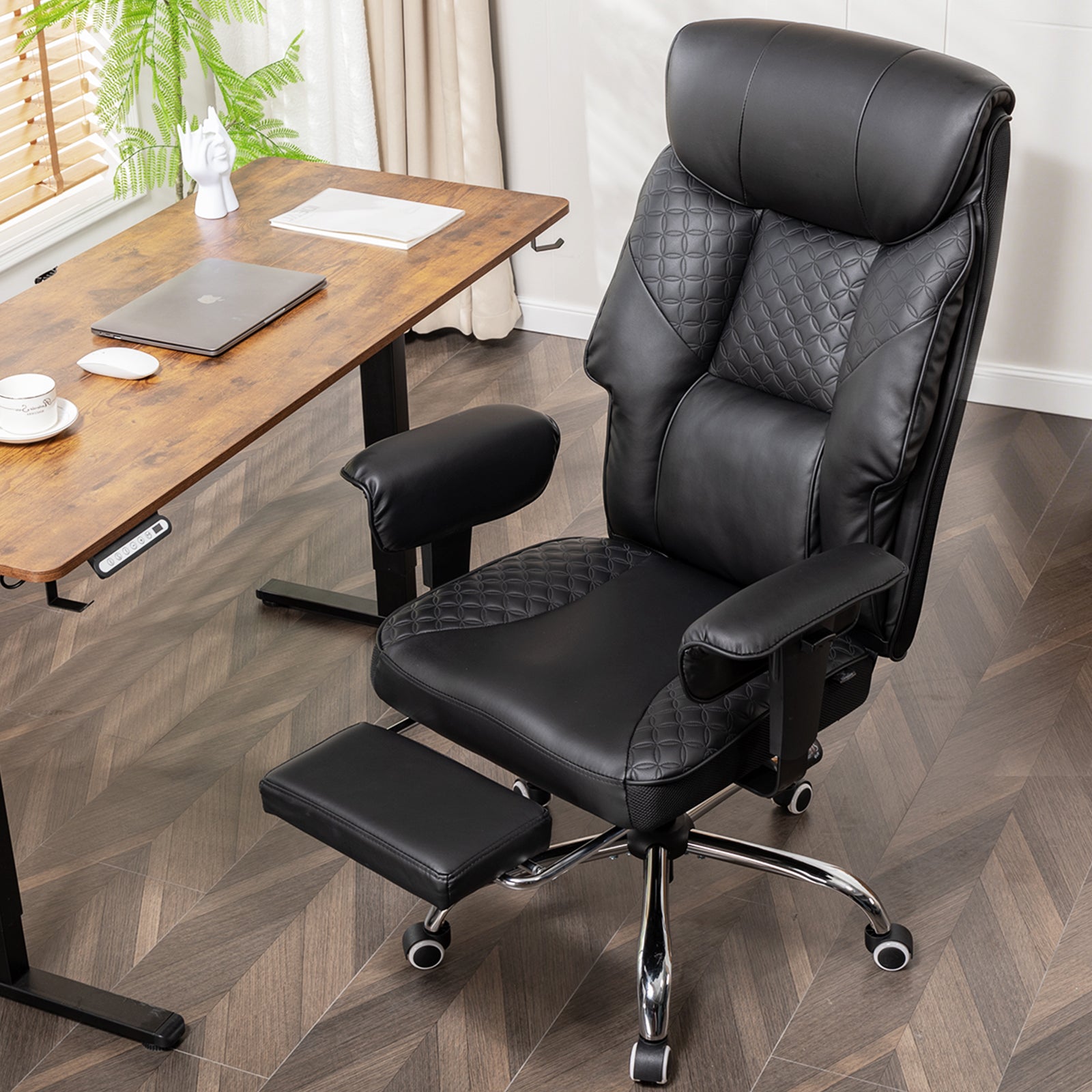 COMHOMA Big and Tall Office Chair 400lbs, 90°-150° Recline CH810