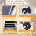 LUCKLIFE® 40" Metal Large Cat Exercise Wheel with Detachable Carpet & Teaser/Stickers, PET-CEW
