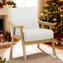 COMHOMA Solid Nature Wood Mid Century Modern Accent Chair H004