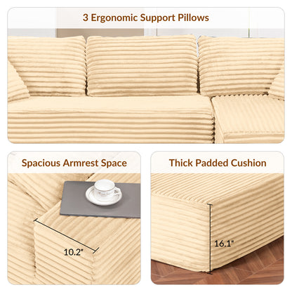 COMHOMA Cloud Sectional Couch-B10-WMT