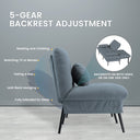 COMHOMA 72“ Convertible Futon Sofa Bed with Adjustable Backrest B001