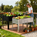 Metal Raised Garden Bed with Gloves Tools OT-GD02