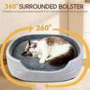 Comhoma Dog & Cat Bed DX-QC-DH, Washable Granular Sponge Cuddler Pet Bed Non-Slip Bottom Nest Bed for Small Medium Large Dogs and Cats
