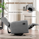 COMHOMA Manual Textile 360° Swivel Manual Rocker Recliner H7030
