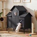 LUCKLIFE® Extra Large Heated Cat House for Outside, 100% Weatherproof, 27.9"W x 16.5"D x 32.7"H, PET07