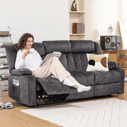 COMHOMA Recliner with Swivel, Massage & Heat H1148