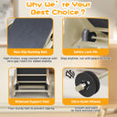 LUCKLIFE® 40" Metal Large Cat Exercise Wheel with Detachable Carpet & Teaser/Stickers, PET-CEW