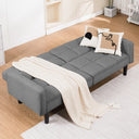 COMHOMA 76" Large Space Folding Fabric or PU Futon Sofa Bed B004