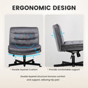 COMHOMA Armless Adjustable Criss Cross Vanity Computer Chair CH310