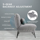 COMHOMA 72“ Convertible Futon Sofa Bed with Adjustable Backrest B001