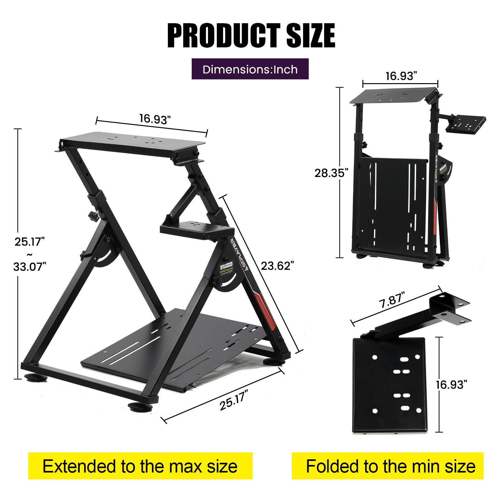 GTPLAYER Sim Racing Wheel Stand Simulator GT-S04
