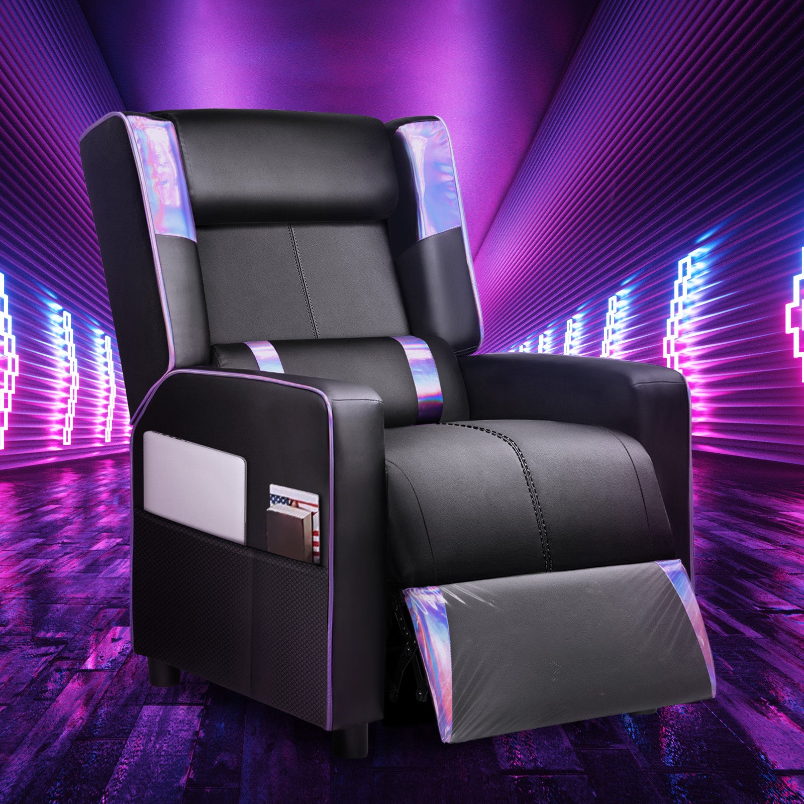 GTPLAYER® Gaming Massage Recliner with Bluetooth Speakers GT208M
