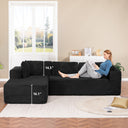 COMHOMA Modular Sectional Couch with L/R-Shape Chaise, Corduroy Upholstery & No Assembly Required B10