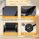 LUCKLIFE® 40" Metal Large Cat Exercise Wheel with Detachable Carpet & Teaser/Stickers, PET-CEW