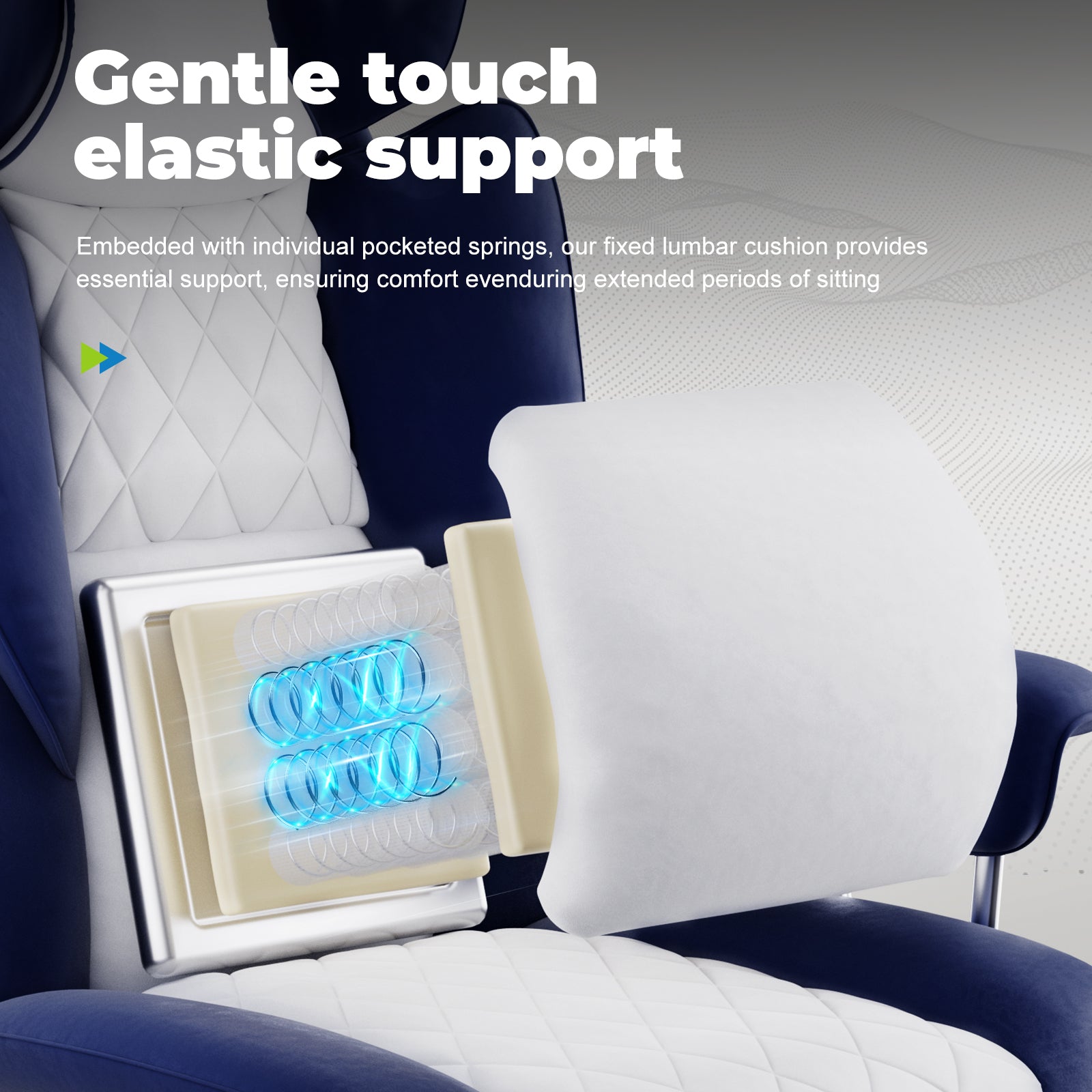 COMHOMA Upgraded Big and Tall Office Chair 400LBS with Pillow, Adjustable Armrest CH510