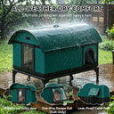 LUCKLIFE® Heated Outdoor Cat House, Weatherproof Shelter with Heating Pad, Winter Use PET06