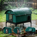 LUCKLIFE® Heated Outdoor Cat House, Weatherproof Shelter with Heating Pad, Winter Use PET06