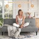 COMHOMA Futon Sofa Bed 67"x31.5" B010, Gray