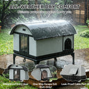 LUCKLIFE® Heated Outdoor Cat House, Weatherproof Shelter with Heating Pad, Winter Use PET06