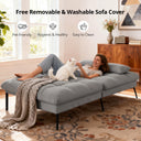 COMHOMA 72“ Convertible Futon Sofa Bed with Adjustable Backrest B001
