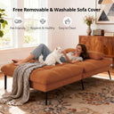 COMHOMA 72“ Convertible Futon Sofa Bed with Adjustable Backrest B001