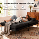 COMHOMA 72“ Convertible Futon Sofa Bed with Adjustable Backrest B001