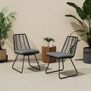 DEJA CHAIR,2PCS with 2 Cushions,Gray