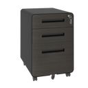 3-Drawer Mobile File Cabinet with Lock, All-Steel Metal Storage Cabinet on Casters, Black, Holds A4/Letter Files
