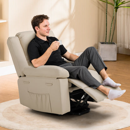 COMHOMA PU Power Lift Recliner with Massage & Heat H7135