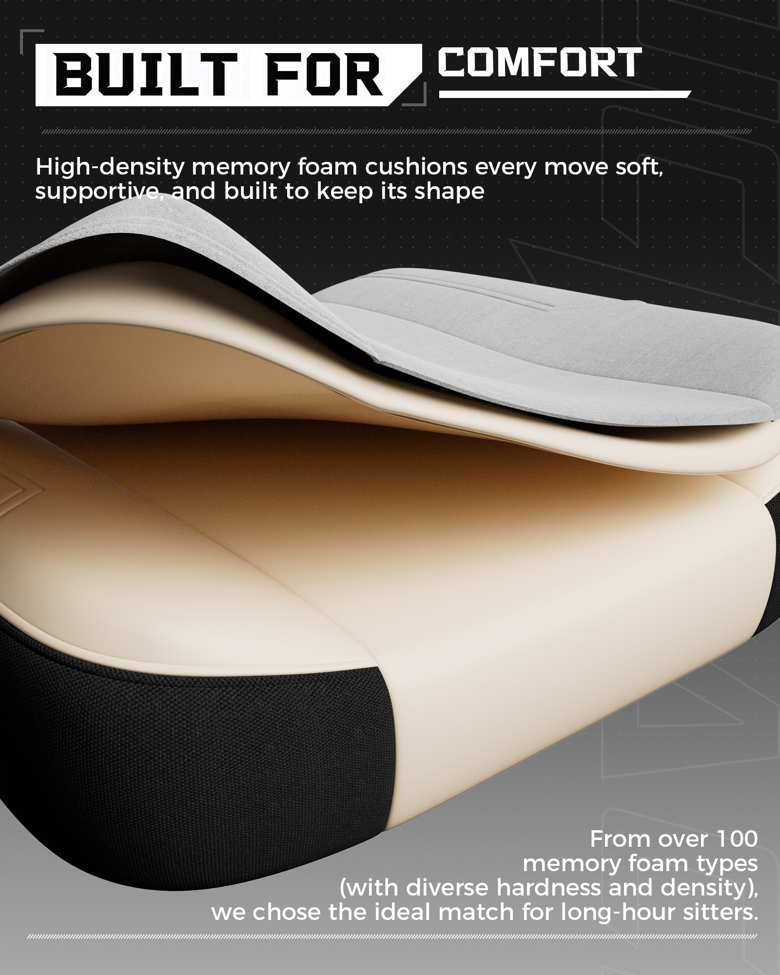 LUCKRACER Big and Tall Gaming Chair 350lbs with Footrest LR408