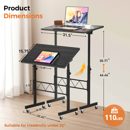 Standing Desk Adjustable Height & Tiltable Tabletop