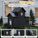 LUCKLIFE® Extra Large Heated Cat House for Outside, 100% Weatherproof, 27.9"W x 16.5"D x 32.7"H, PET07