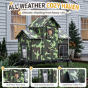 LUCKLIFE® Extra Large Heated Cat House for Outside, 100% Weatherproof, 27.9"W x 16.5"D x 32.7"H, PET07