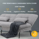COMHOMA 72“ Convertible Futon Sofa Bed with Adjustable Backrest B001