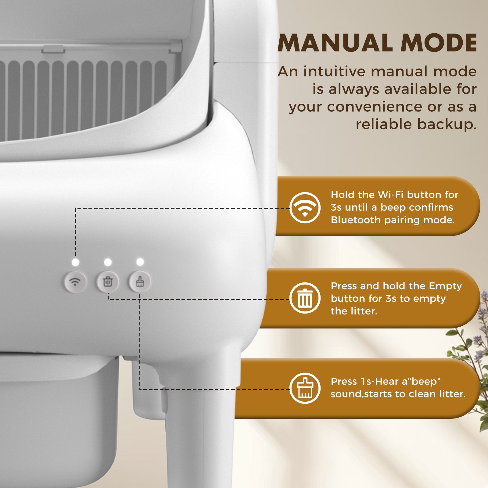 COMHOMA® Self Cleaning | Open Top Cat Automatic Litter Box, APP Control and Weight Monitoring