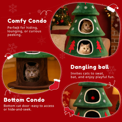 COMHOMA Christmas Cat Tree Tower PET01