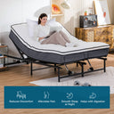 COMHOMA Electric Adjustable Bed Frame with Independent Head and Foot Incline B102