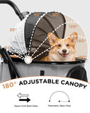 COMHOMA 3-in-1 Foldable Pet Stroller for Small Dogs & Cats Up to 45 lbs with Storage Basket and Cup Holder, PET-CART01
