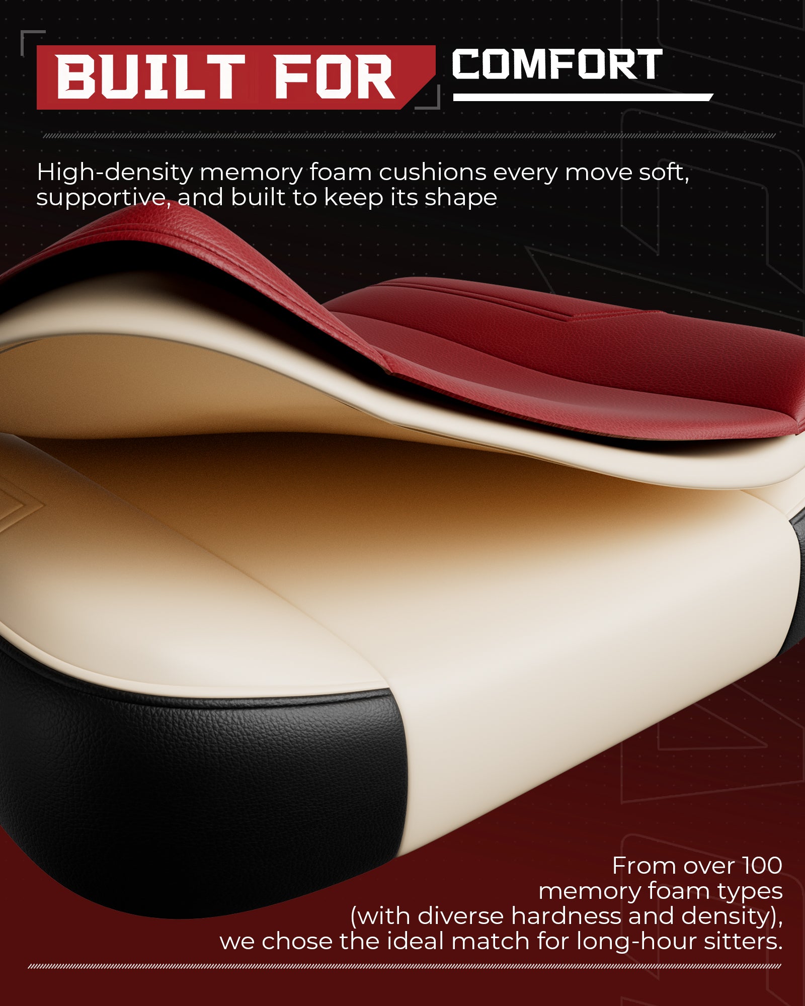 LUCKRACER Big and Tall Gaming Chair 350lbs with Footrest LR408