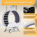 LUCKLIFE® 40" Metal Large Cat Exercise Wheel with Detachable Carpet & Teaser/Stickers, PET-CEW
