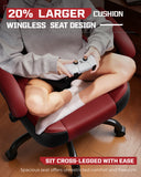 LUCKRACER Big and Tall Gaming Chair 350lbs with Footrest LR408